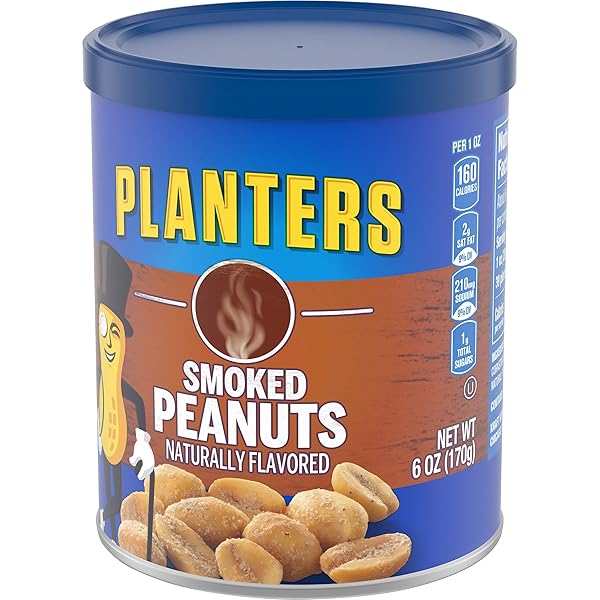 PLANTERS SMOKED & SALTED PEANUTS (6 OZ CANISTER)