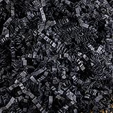 mxxkms 2.2LB Bulk Black Crinkle Paper Filler - Jumbo Shredded Paper for Gift Baskets, Gift Box Stuffing, Wedding, Birthday Party Decorations Packing