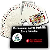 Ted's Sterling Magic Black Bicycle Rider Back Invisible Gaffed Deck | Professional trick card set featuring Video Learning Link. Perfect for beginners through professional-level magicians.
