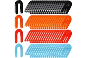 Okllen 400 Pack U Shaped Tile Spacers, Horseshoe Shims, Plastic U Shims for Tile Leveling, Blue 1/16", Red 1/8", Orange 3/16"