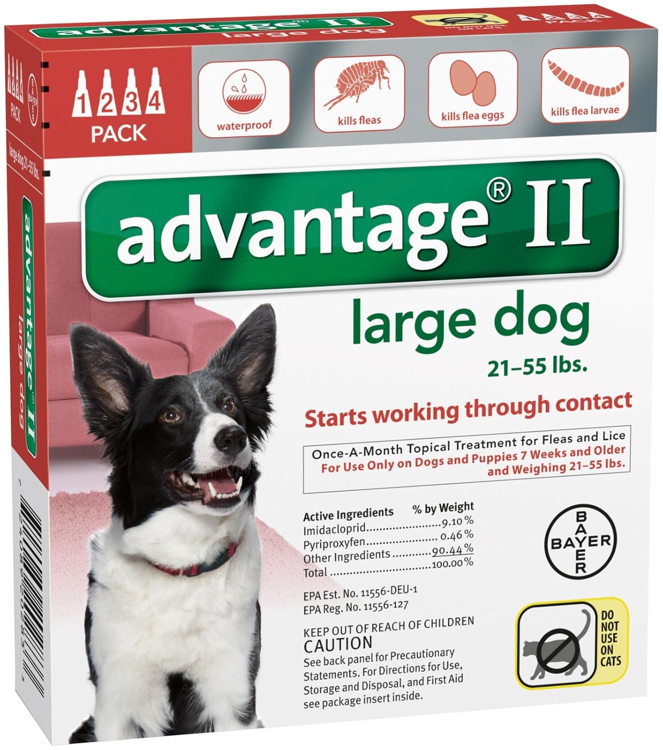 Reviews Bayer Animal Health Advantage II Large Dog 4Pack