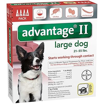 Bayer Advantage II Large Dog Flea Treatment, 4-Pack Jamaica Ubuy