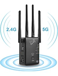 VICTONY 1200Mbps Wireless WiFi Repeater with External Antennas WiFi Range Range Extender for 2.4G and 5G