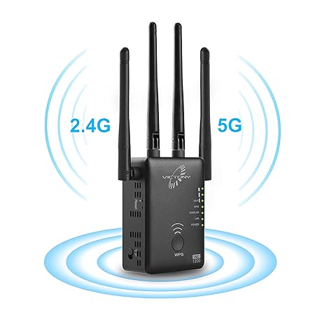 VICTONY WA1200 Wireless Range Extender 1200Mbps WiFi Extneder Dual Band