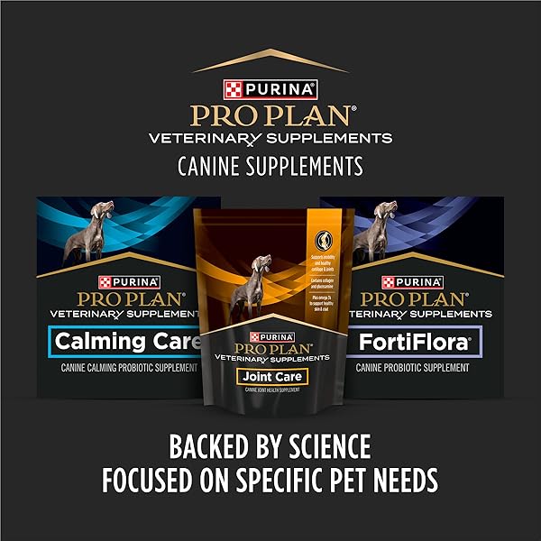 PURINA PRO PLAN VETERINARY LARGE BREED DOG JOINT CARE SUPPLEMENT WITH GLUCOSAMINE, CHONDROITIN, AND COLLAGEN TO SUPPORT HIP AND JOINT HEALTH – 30CT POUCH
