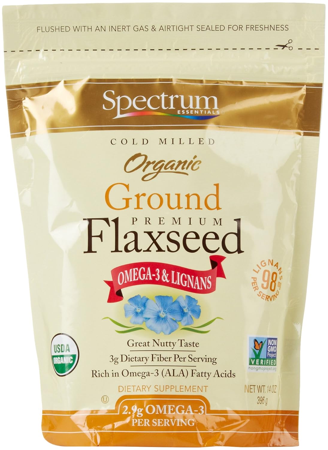 Spectrum Organic Ground Flaxseed, 14 Oz Prime Pantry