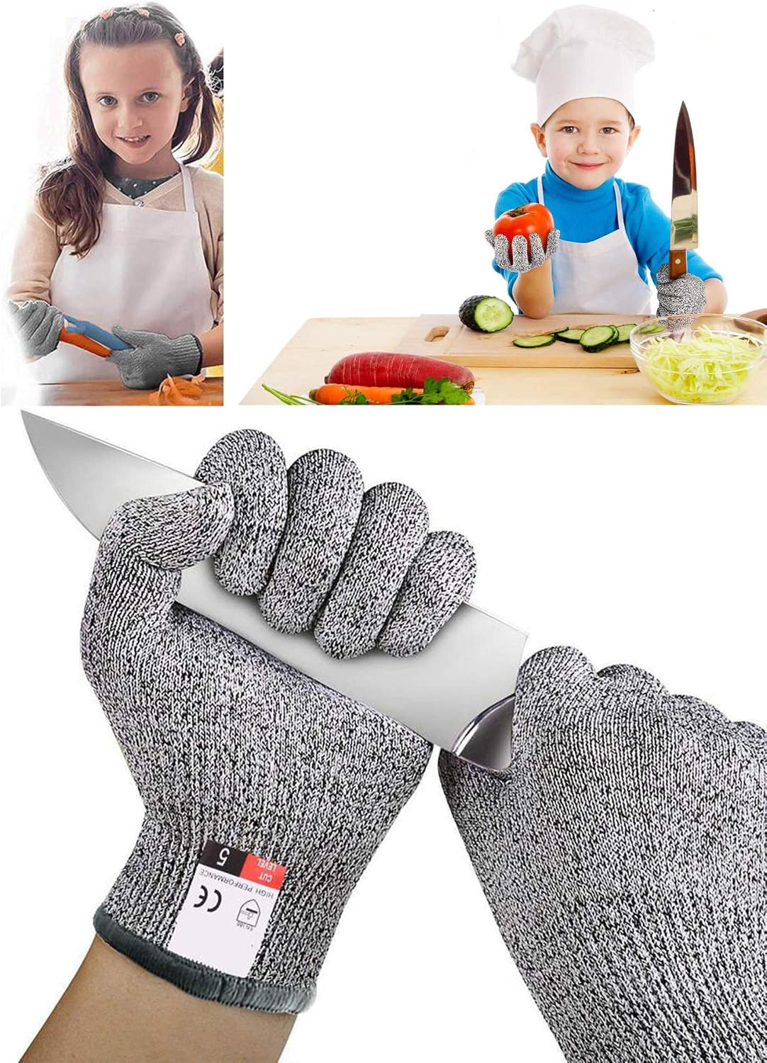 Cut Resistant Kitchen Gloves High Performance Level 5 Protection