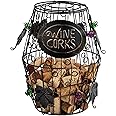 Mind Reader Decorative Wine Cork Barrel, 6.5"L x 6.5"W x 9.5"H, Black