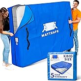 Nordic Elk Mattress Bags for Moving and Storage (King) Heavy Duty Moving Supplies, 8 Sturdy Handles, Strong Zipper, Mattress Cover Bed Bags, Storage Cover Essentials Packing Protector
