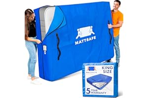 Nordic Elk Mattress Bags for Moving and Storage (King) Heavy Duty Moving Supplies, 8 Sturdy Handles, Strong Zipper, Mattress 
