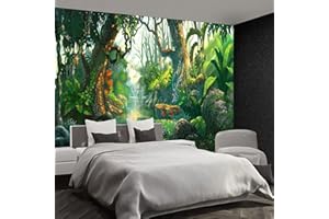 Fightal - Nature Forest Tree Mural Woodland Landscape Backgrounds Cottage Jungle Wallpaper Extra Large Wall murals for Bedroo