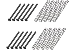 Banworks USA/Imperial Thread Guitar Humbucker Pickup Screws Vintage Phillips-Head Humbucker Pickup Height Screws with Springs for Gibson, EMG, Seymour Duncan, Dimarzio Pickups 10pcs JT/SYQLS-02 Black