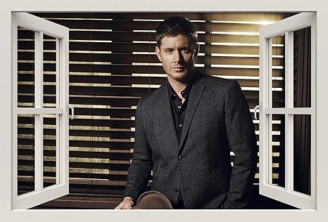 Unified Distribution Supernatural - Dean Winchester - Jensen Ackles - Wandtattoo mit 3D Effekt, Aufkleber für Wände und Türen
