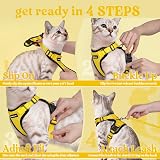 rabbitgoo Cat Harness and Lead Set Adjustable Escape Proof XS Yellow view 8