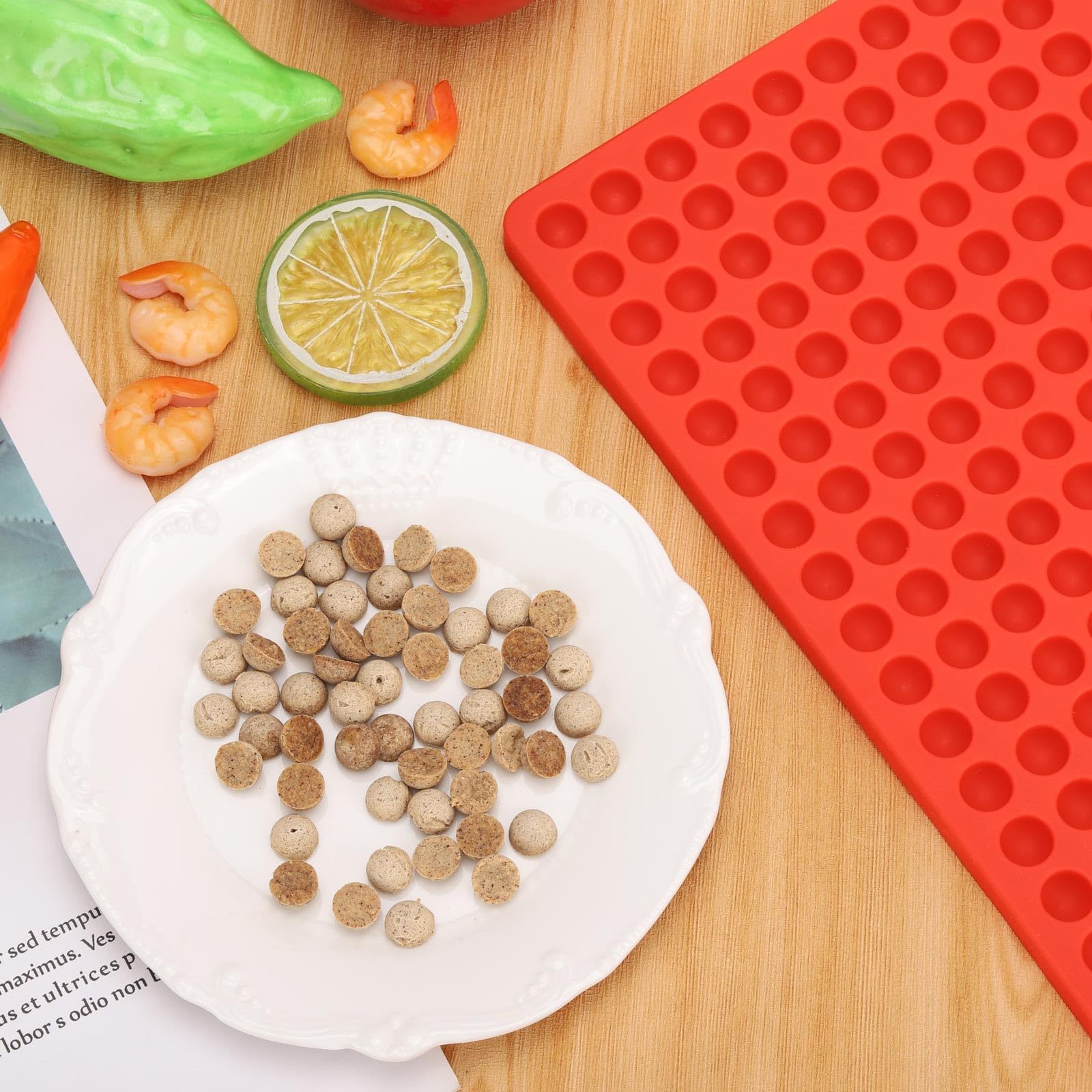 2 Pcs Mini Round Silicone Molds, 468 Cavity Semi Sphere Molds for Homemade Chocolate Chips, Candy, Baking, Wax Melts Beads, Ice Balls, Dog Training Treats