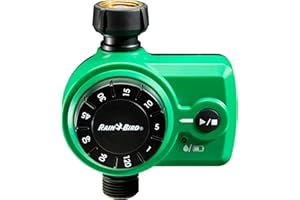 Rain Bird 1ZEHTMRS Simple-Set Hose End Timer, One Zone/Station, Battery Operated, 3/4" Garden Hose Thread, Heavy-Duty Brass Inlet