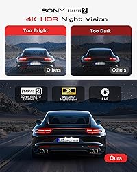 Dash Cam Front and Rear: 4K+1080P+1080P 3 Channel