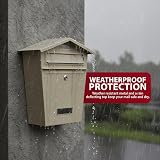 ZENO Post Box Wall Mounted Waterproof Large Outdoor Mailbox Beige view 6