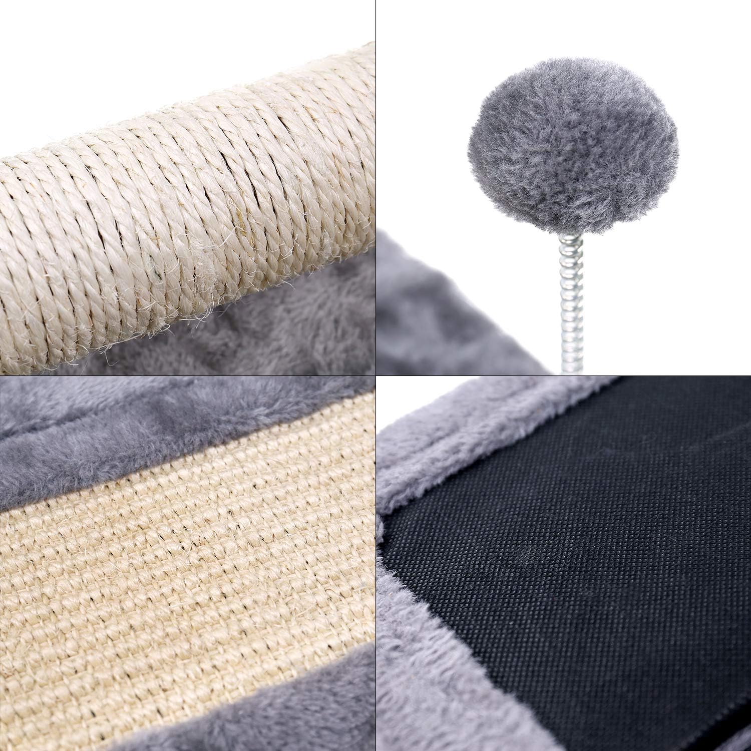 PAWZ Road Cat Scratching Post and Pad, Sisal-Covered Scratch Posts and Pads with Play Ball Great for Kittens and Cats : Pet Supplies
