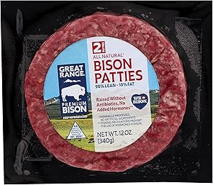 Great Range Bison Fresh Ground Bison Patties, 12 ounce