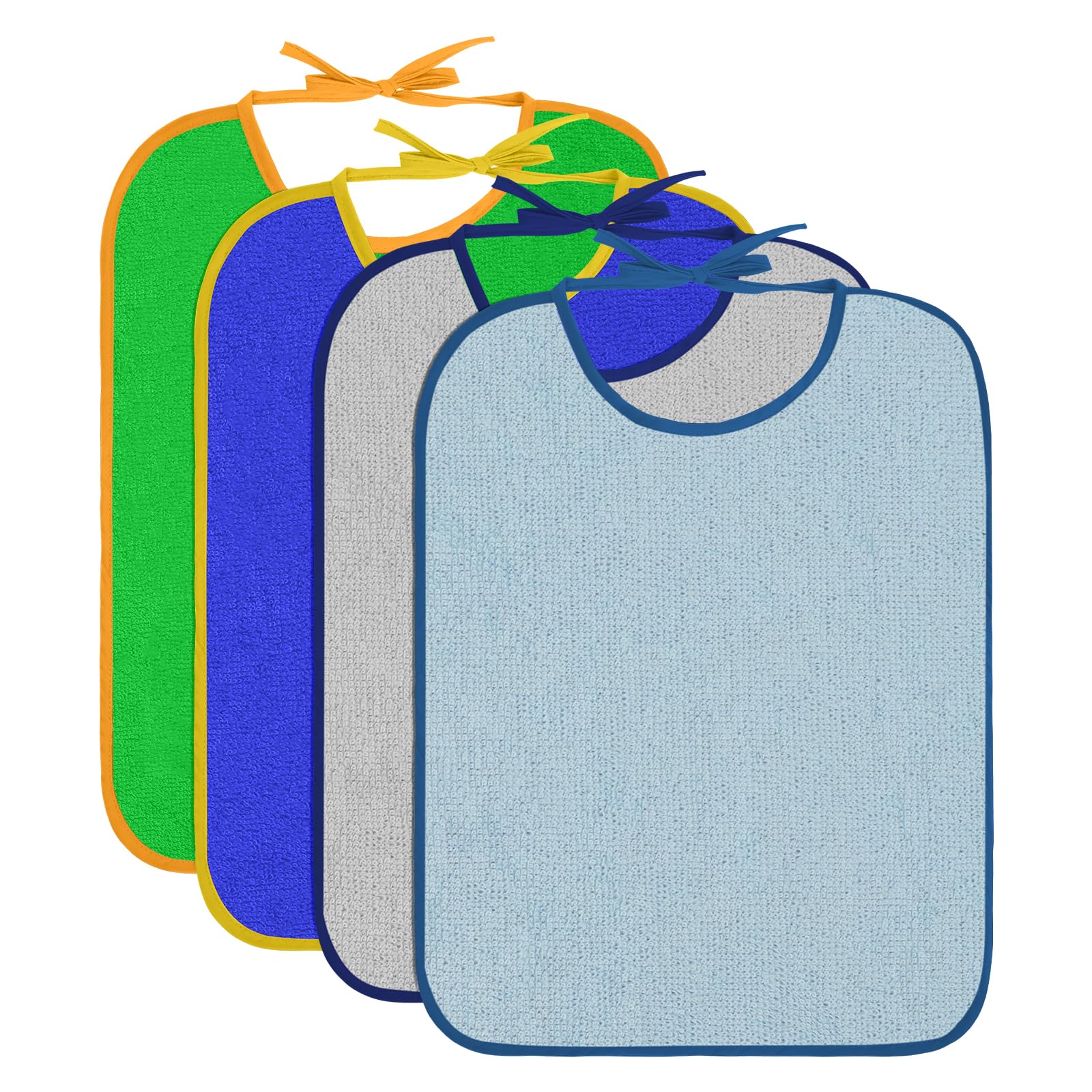 HOTUT Baby Bandana Dribble Bibs Drool Bibs, 4 pcs Absorbent Cotton Dribble Bibs for Baby Boys and Girls Unisex Bibs, Baby Dribble Bibs Drool Bibs, Burping Bibs for Feeding Teething