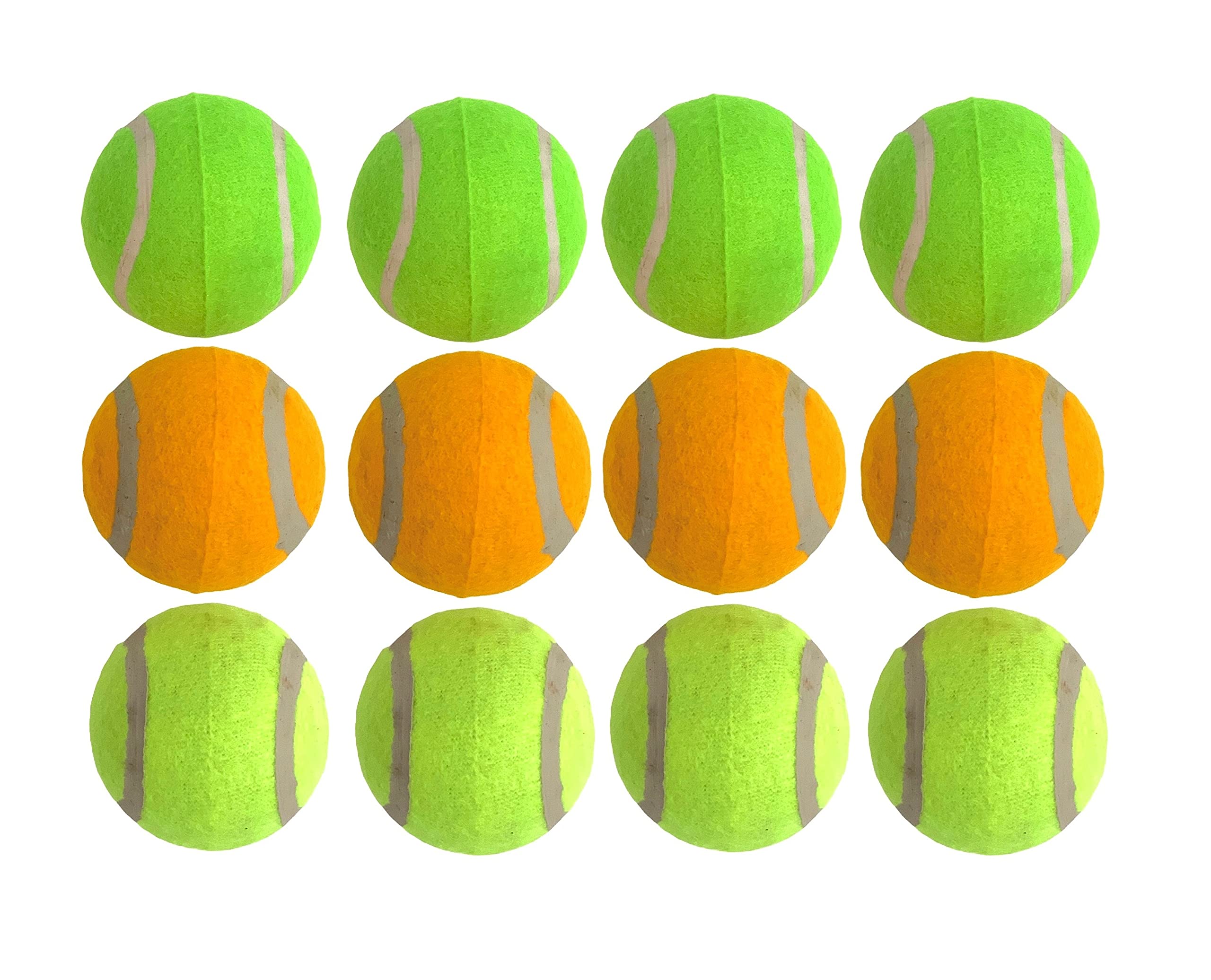 Pet Touch Dog Tennis Balls Toy Strong Gentle on Teeth Standard Size Outdoor Training and Exercise (Pack of 12 Count)