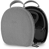 Geekria Shield Headphones Case Compatible with Sony WH-1000XM4, WH-1000XM3, WH-CH720n, Replacement Protective Hard Shell Carrying Bag with Cable Storage (Microfiber Grey)