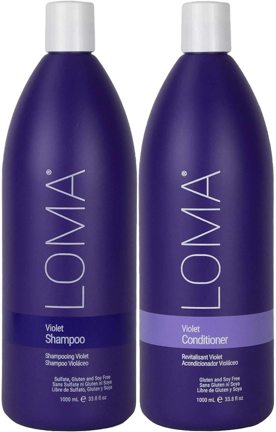 Amazon.com: Loma Hair Care Violet Shampoo Violet Conditioner Duo, 33.8