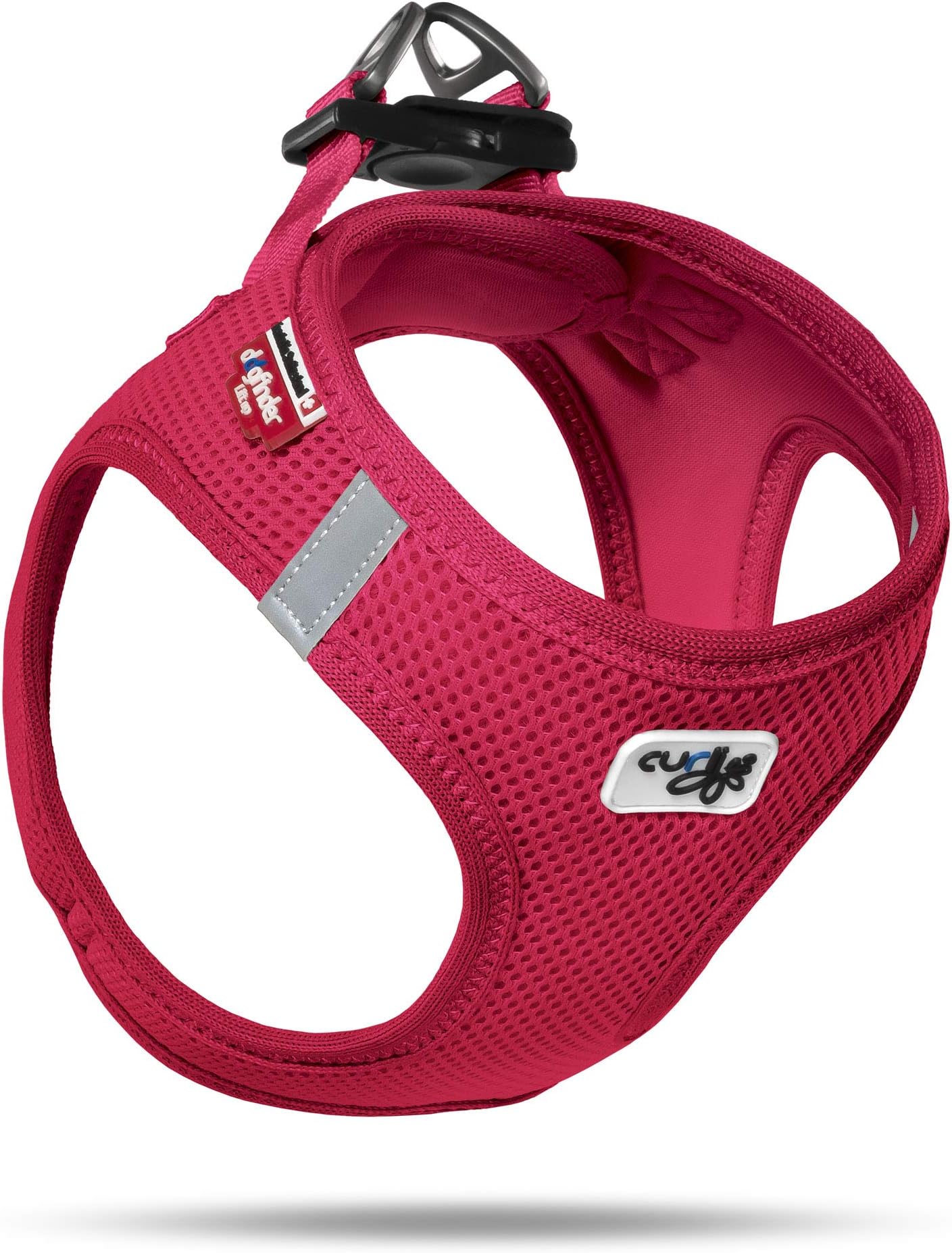 Curli Vest Harness Air-Mesh Dog Harness Pet Vest No-Pull Step-in Harness with Padded Vest Red XS