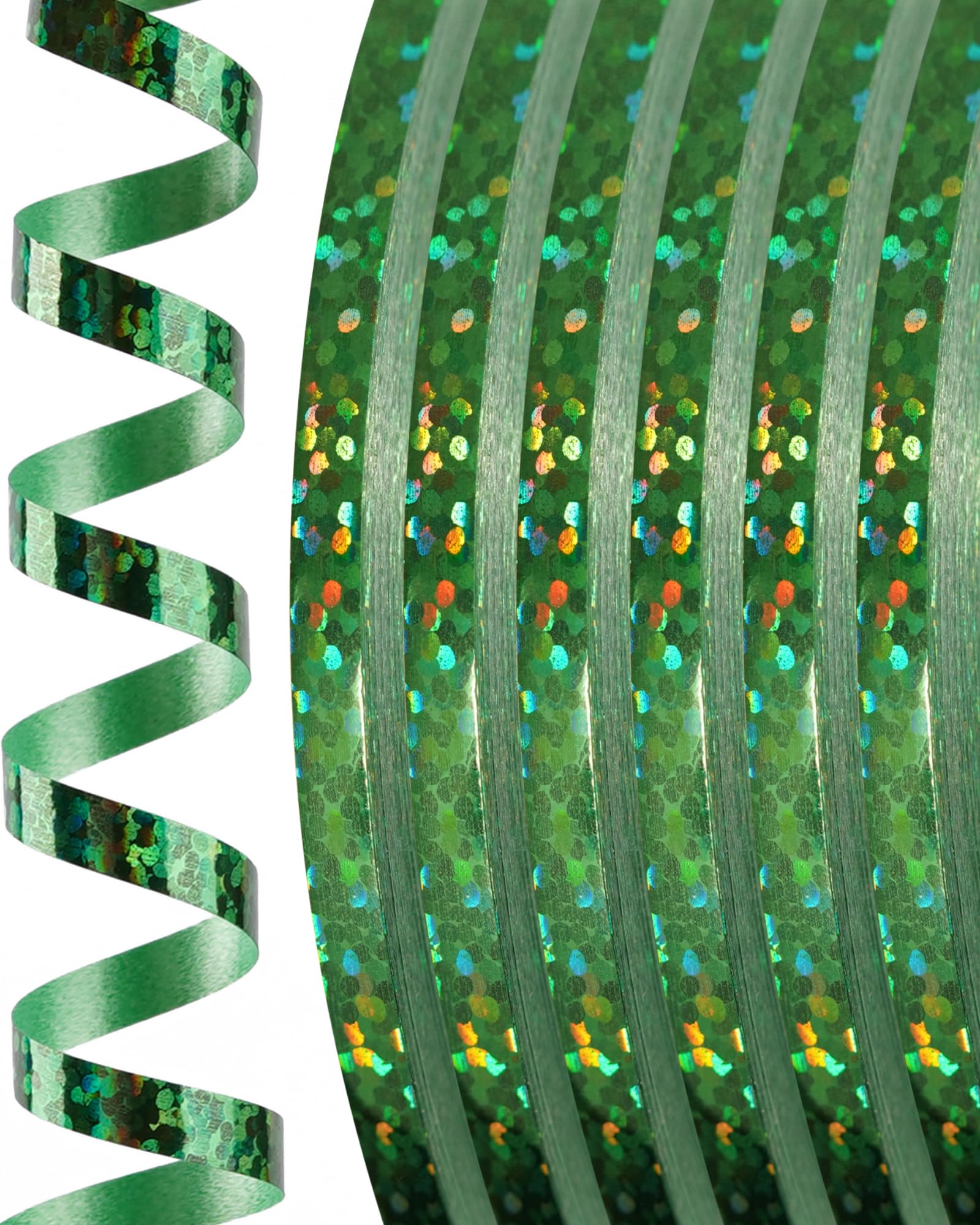 Photo 1 of *MISSING PARTS*
PartyWoo Green Curling Ribbon for Balloons, 600 Yards Iridescent Crimped, Shiny for Craft, Gift Wrapping, Wedding, Florist Flower (6 Rolls, 100 Yards/Roll)