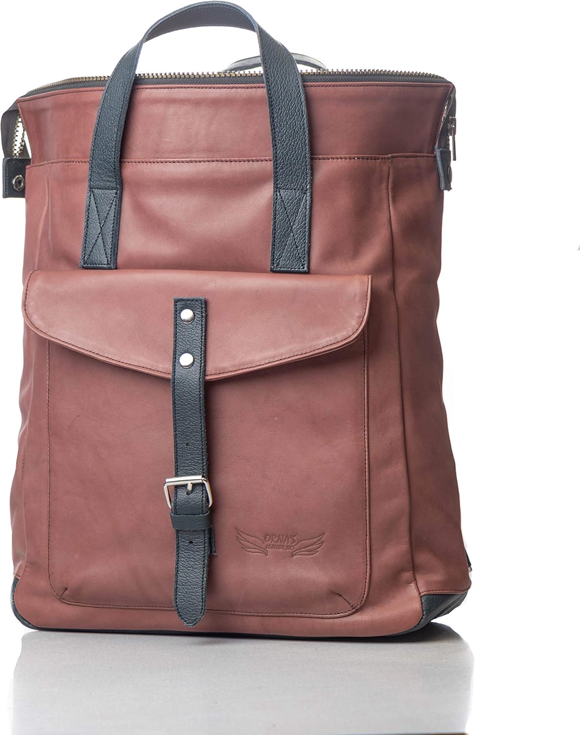 ORNA'S LEATHER ART | EDNA Everyday leather backpack for Women. Practical, Stylish and Spacious Women’s Bag. Real Leather in A Chic Backpack And Contemporary Design, (LIGHT BROWN): Shoes