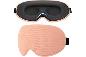 Gritin 100% Blackout Sleep Eye Mask for Side Sleeper Men Women, Zero Eye Pressure 3D Contoured Cup and Eyelash Friendly Sleep