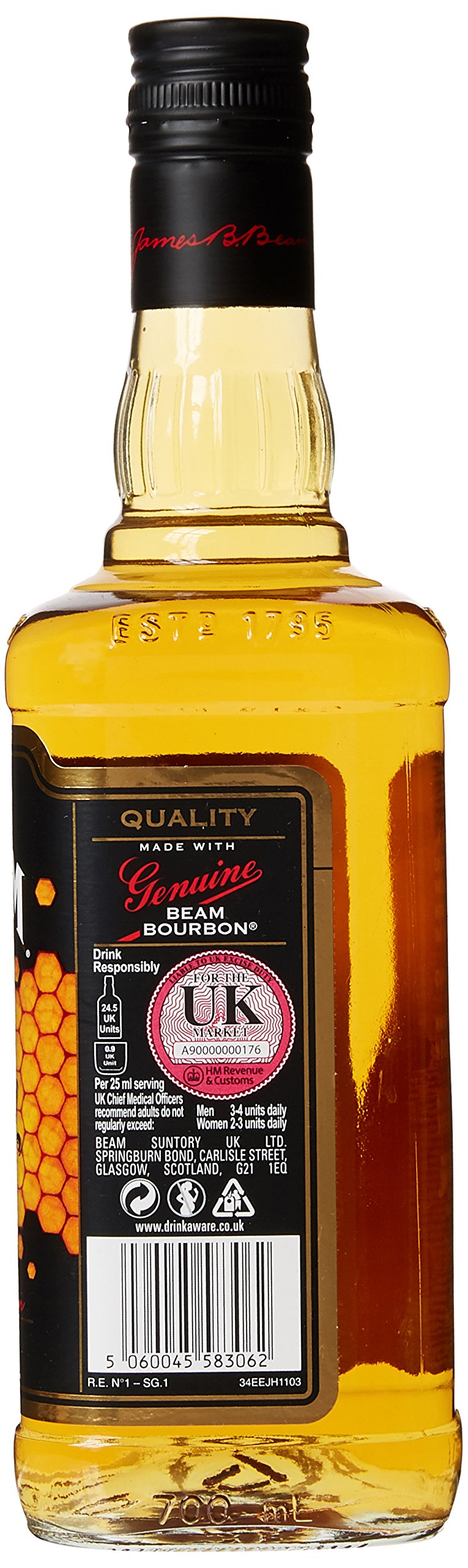 Jim Beam Honey Bourbon Whiskey, 70 cl Buy Online in UAE. jim beam