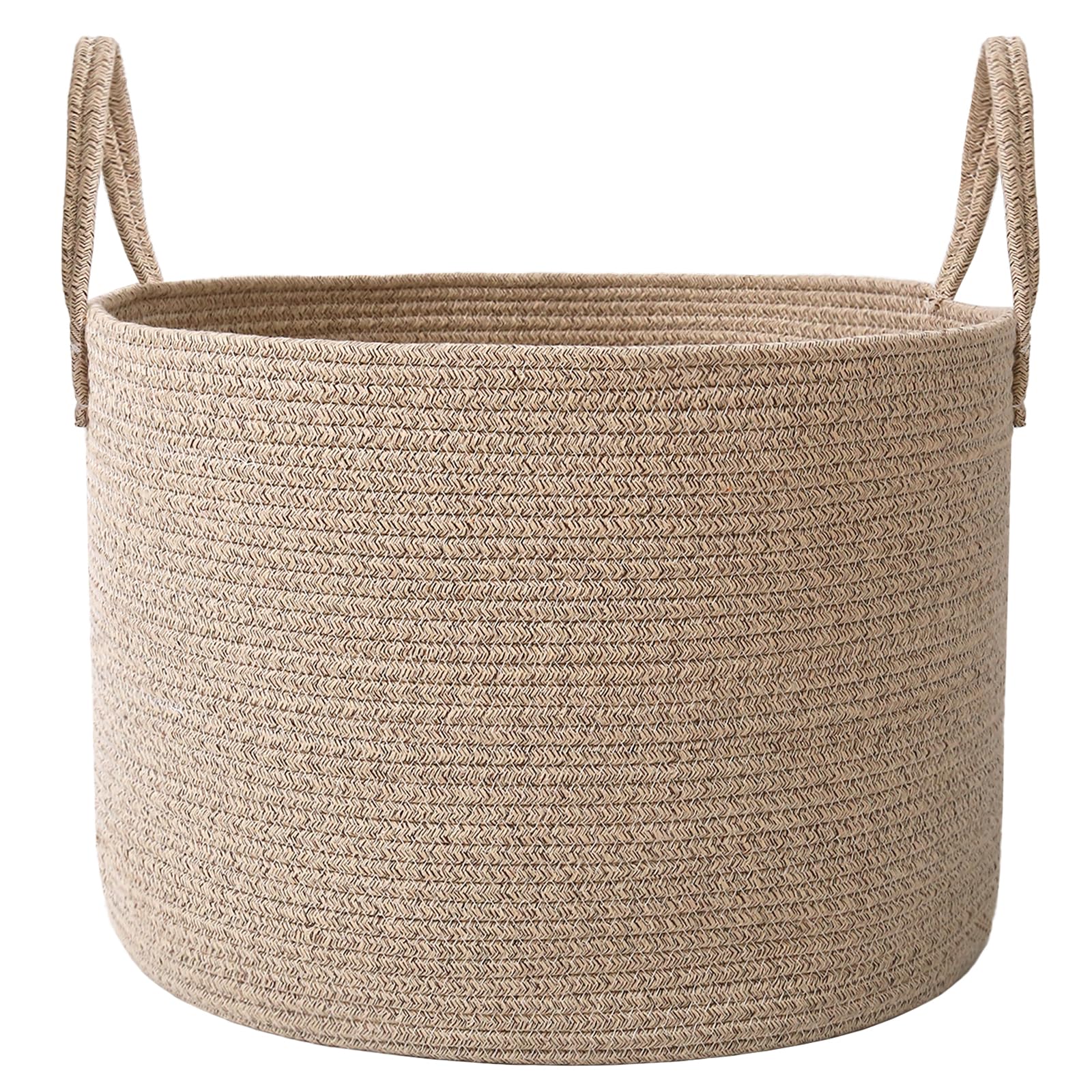 Photo 1 of ** NEW ITEM**JMvicyroam Woven Blanket Basket,115L Large Rope Storage Bin with Handles, Organizer for Blankets Toys Book and Clothes, Laundry Basket for Living Room Bedroom Nursery,Oatmeal