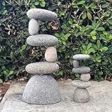 Zen Garden Mini Side 2 Side Balanced Stone Rock Cairn Sculpture - Promote Health, Harmony, and Calming Serenity, Meditation Decor, Mindfulness Decorations, Garden Decor, Home Decor, Zen Decor
