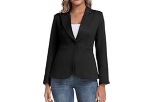 GRECERELLE Blazers for Women Jackets Suit Long Sleeve Lapel Open Front Casual Business Office Jacket with Pockets
