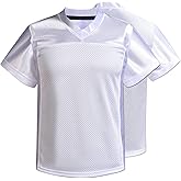 Repawu Men's Blank Football Jersey, Adult Mesh Athletic Practice Football Shirts, American Football Jerseys for Adults S-2XL