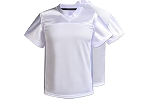 Repawu Men's Blank Football Jersey, Adult Mesh Athletic Practice Football Shirts, American Football Jerseys for Adults S-2XL