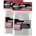 Monster Protectors Clear Board Game Card Sleeves (200 Pack) – Standard American Size (57 x 89mm) Protectors, 100 Micron Thickness Sleeves for Premium Protection