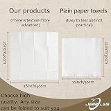 Jebblas Disposable White Napkins with Built-in Flatware Pocket, 150 Count view 2