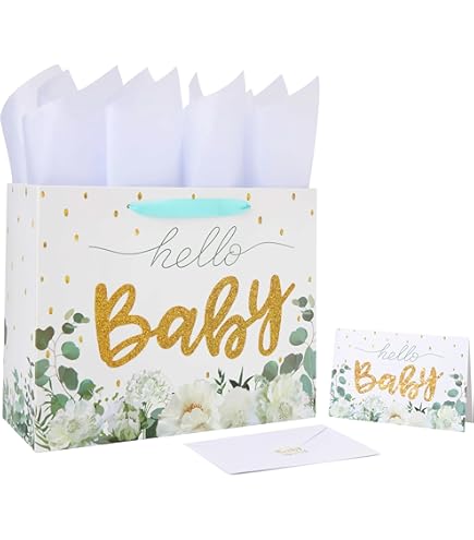 Lyforpyton Sacchetto Regalo Rosa Little Princess Con Carta Velina E Biglietto - 32x12x25 Cm, Perfetto Per Compleanno E Baby Shower - 6