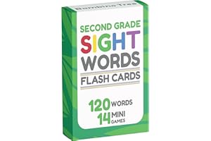THE BAMBINO TREE Sight Words Flash Cards 2nd Grade - 120 High Frequency Words from Dolch's and Fry's Sight Word List for Ages 7-8 Years