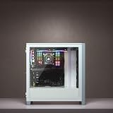 Corsair 4000D Tempered Glass Mid-Tower Case White Solid Front Panel view 2