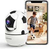 VTimes 1080P Pan/Tilt Indoor Camera, WiFi Cameras for Home Security | AI Human Dection, 2-Way Audio, Pet/Dog/Baby Camera with Phone App, Night Vision, 360&deg; Angle of View, Share with Family