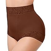 SHAPELLX Shapewear for Women Tummy Control Short Faja Body Shaper Compression Panties Mid Waisted Briefs Lace Underwear