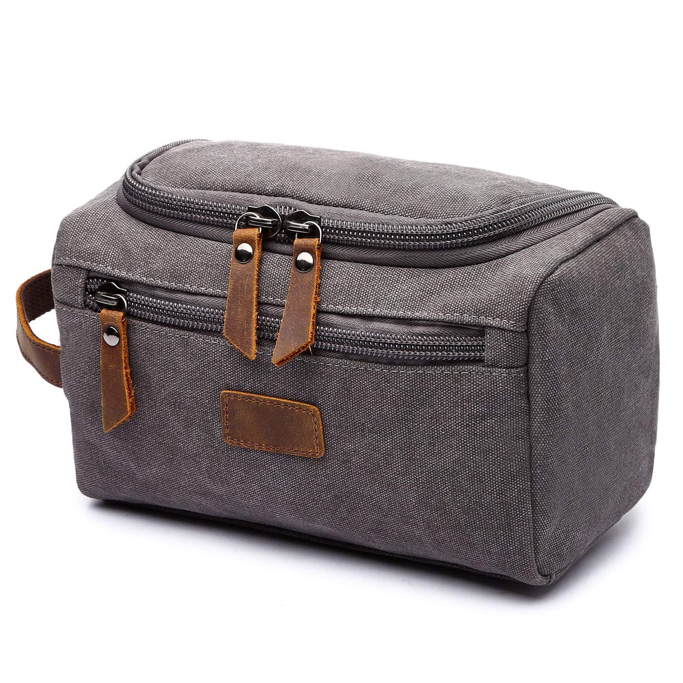 Toiletry Bag for Men, Yousu Canvas Travel Organizer Bags Small Multifunctional Cosmetic Bag Toiletry Kit Bag Grey