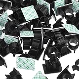 Hicarer 30pk Black Adjustable Self-Adhesive Cable Clips Cord Management for Car view 6