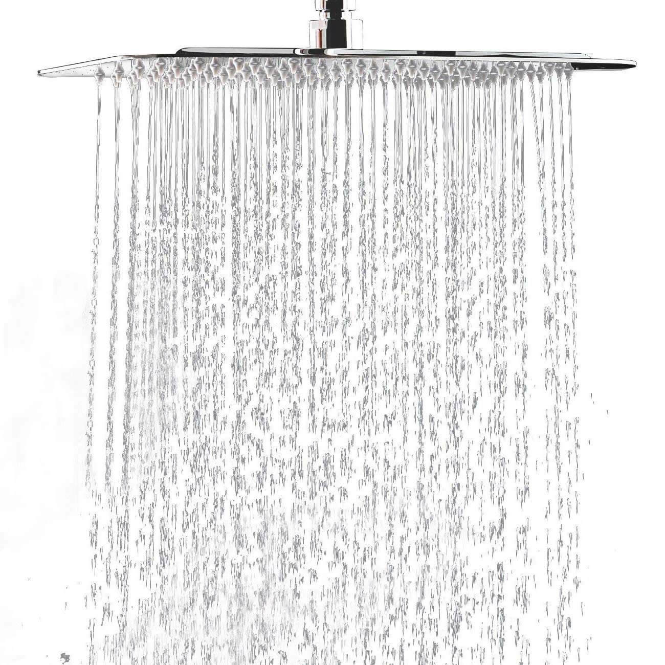 Hiendure® 304-grade Stainless Steel 16-inch Solid Square Ultra Thin Rain Shower Head