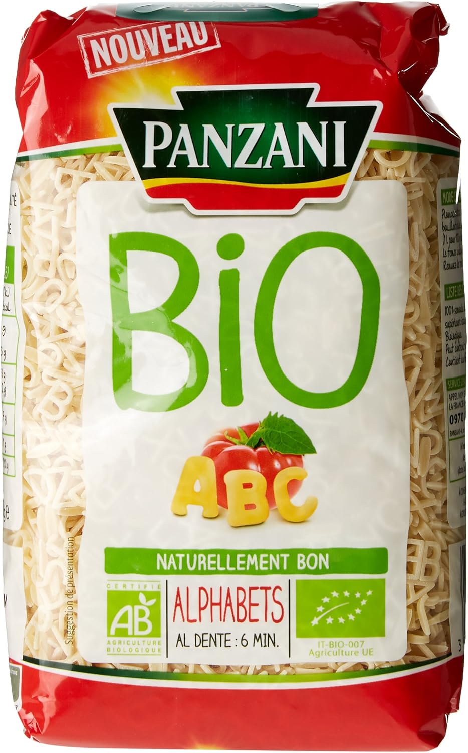 Panzani Pâtes Alphabets Bio 500 g Amazon.fr Amazon Pantry