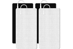 GROZAV TENS Unit Replacement Pads for Waist and Lower Back Pain Relief 4X8" Large TENS Unit Pads Self-Adhesive Electrode Pads Compatible with TENS 7000, AUVON TENS- 4 Pcs